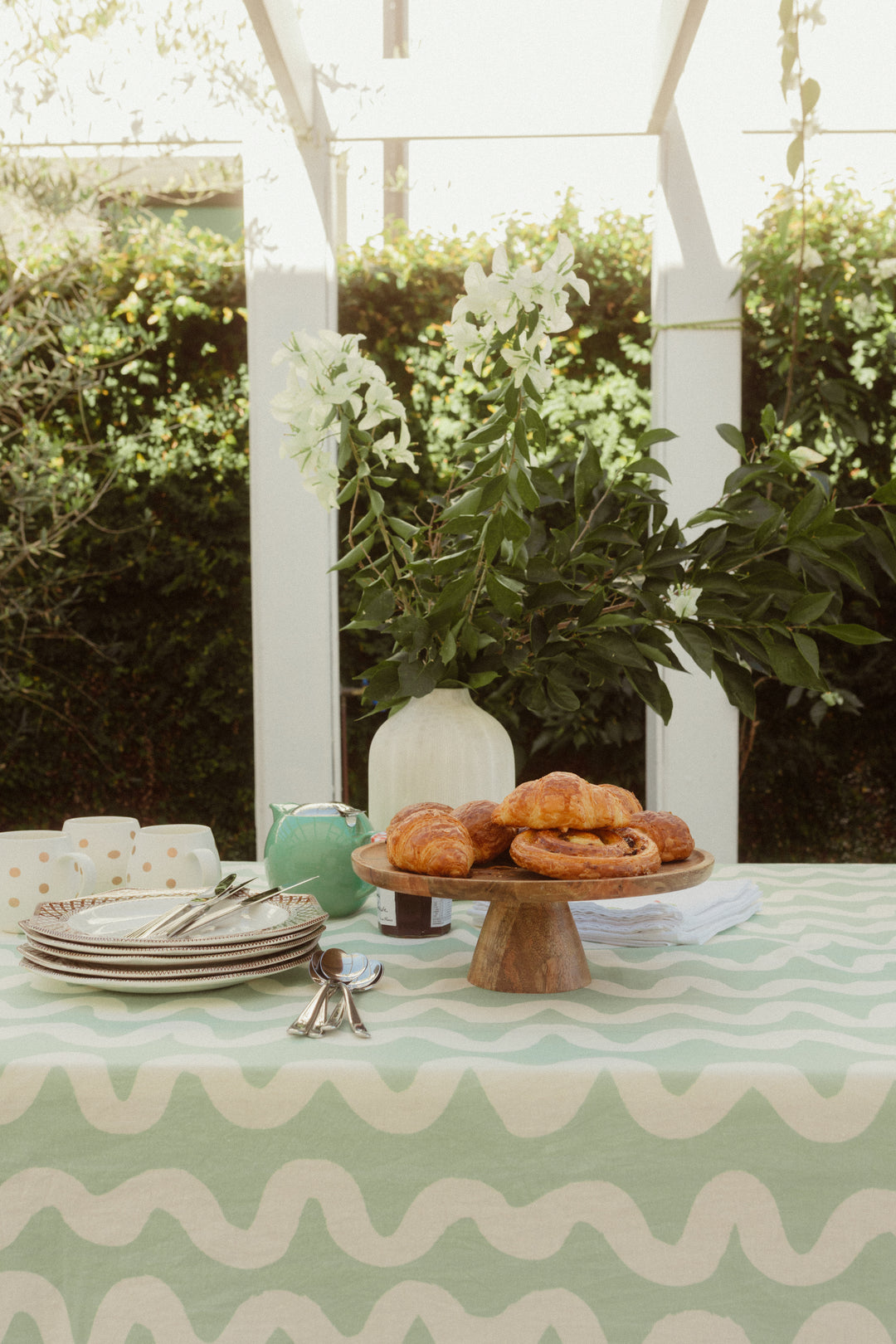 French Green Wave Tablecloth