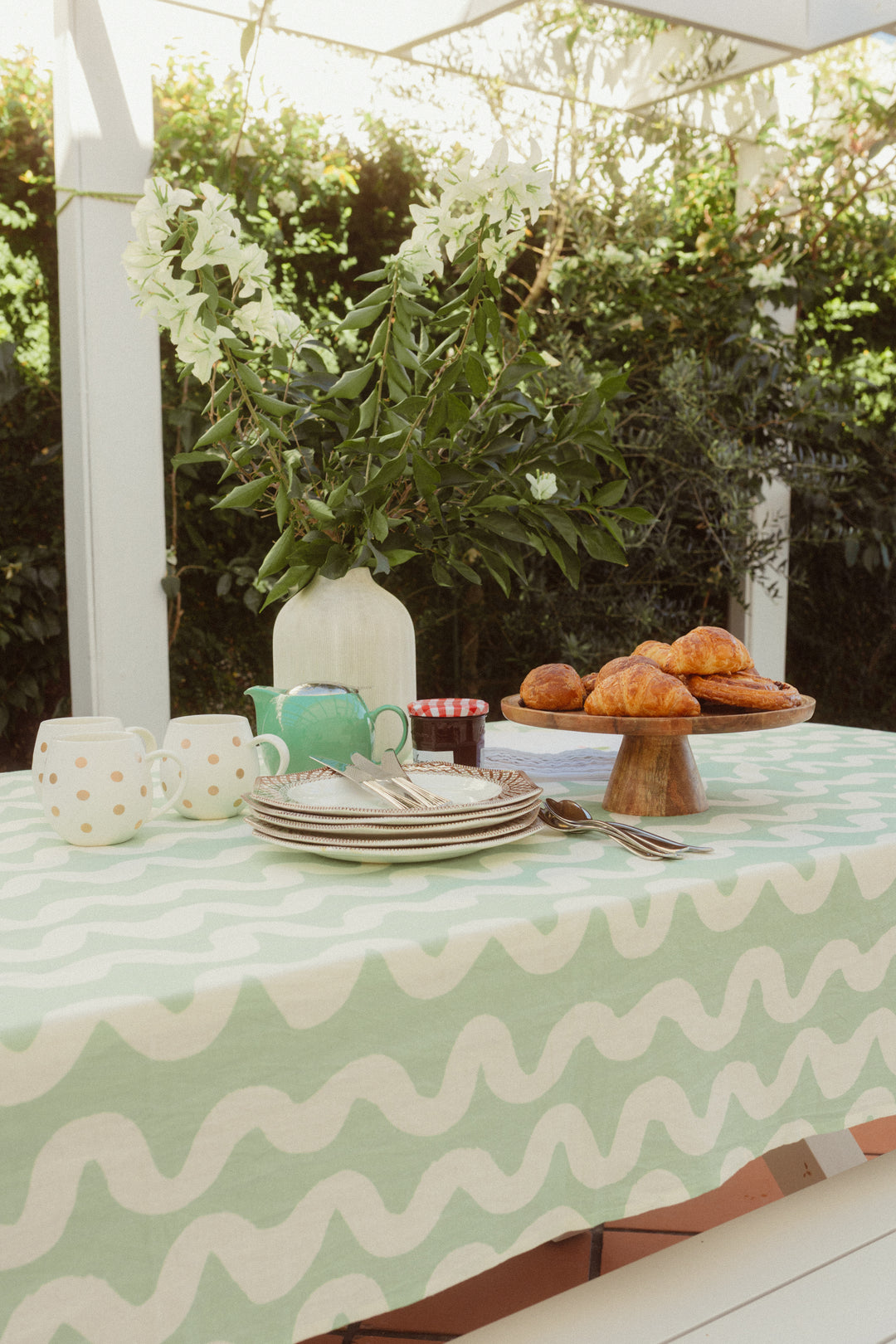 French Green Wave Tablecloth