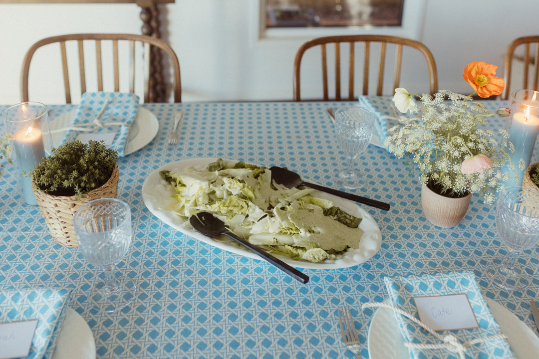 Tablecloth - Blue Basketweave