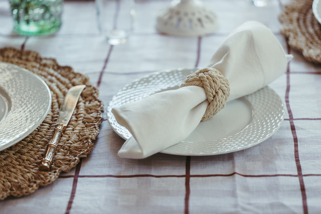 Chocolate Check Tablecloth