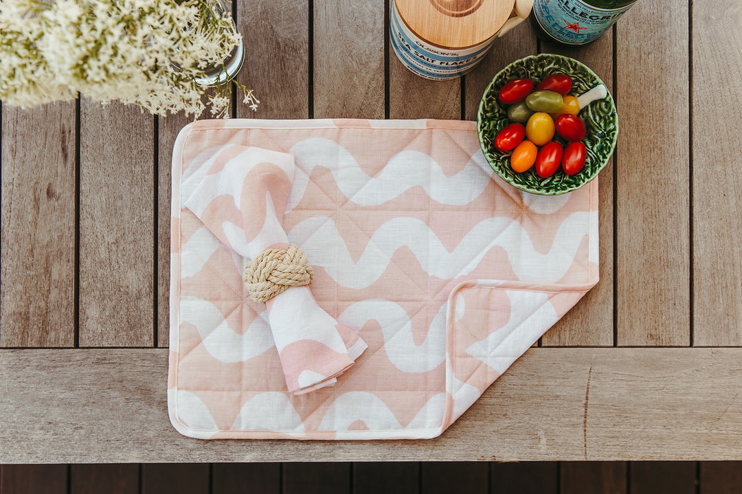 Peach Wave Napkins (Set of 2)