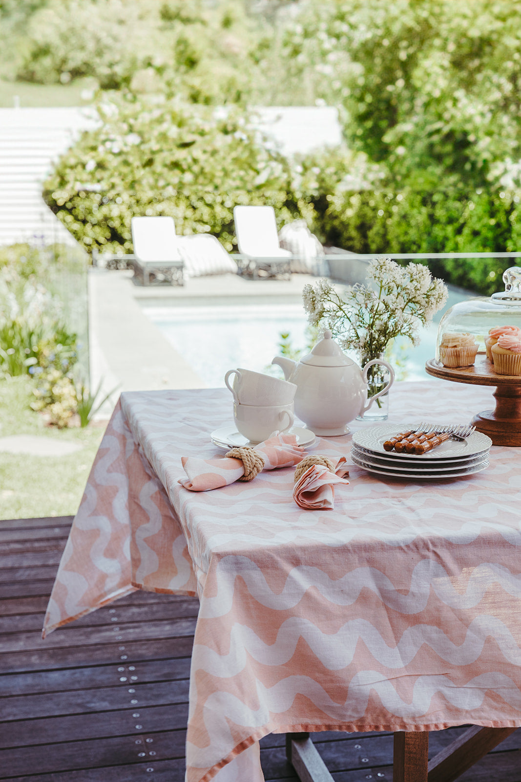 Peach Wave Tablecloth