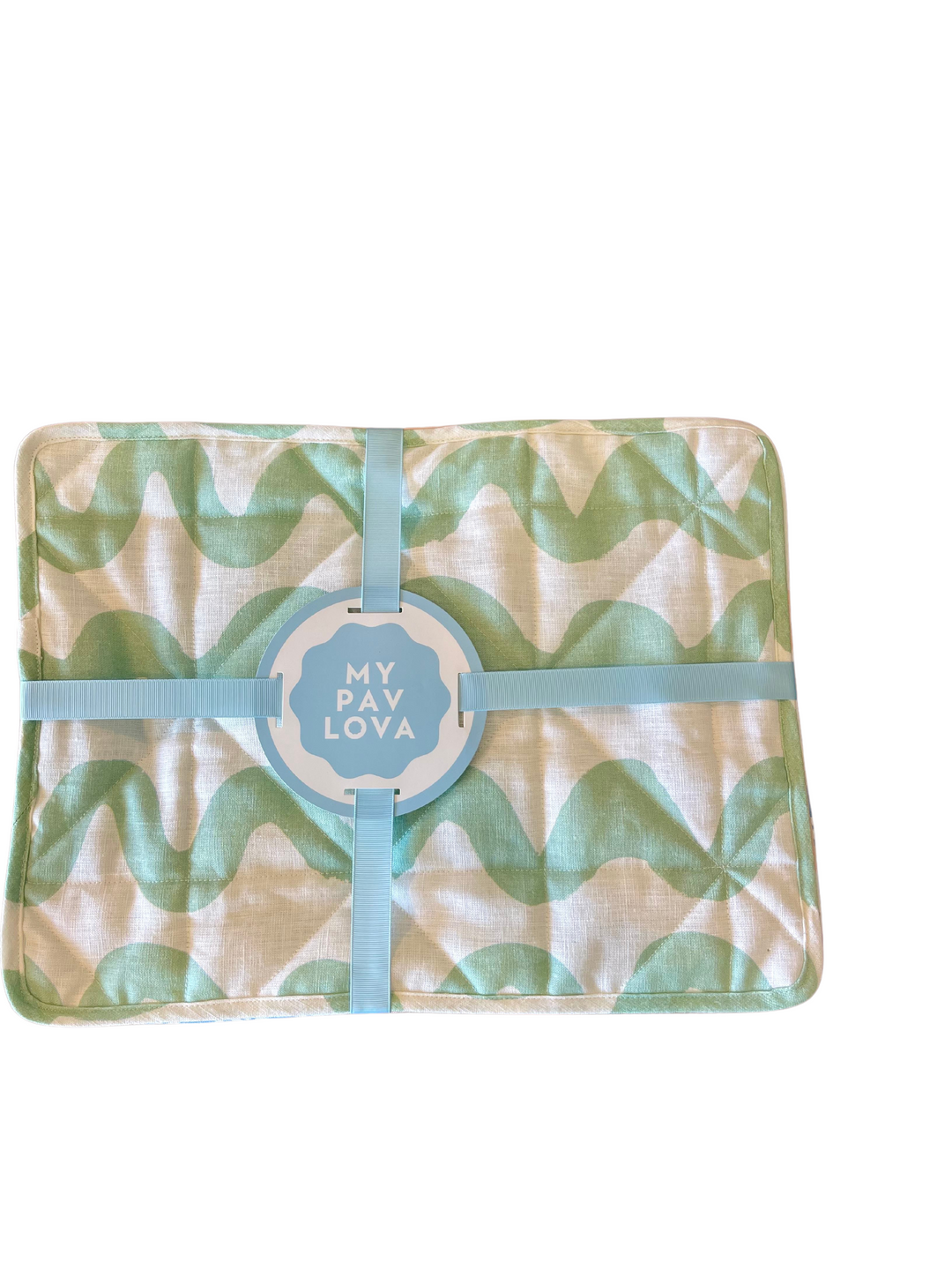 Placemats Quilted - French Green / White (Set of 4)