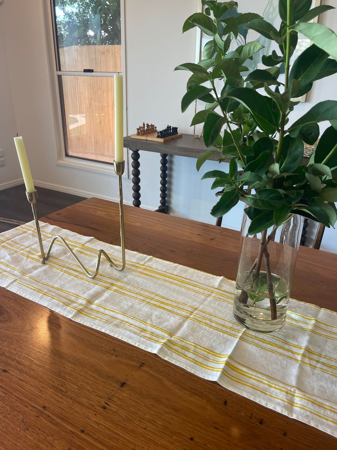 Table Runner - Yellow Stripe